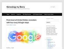 Tablet Screenshot of genealogybybarry.com